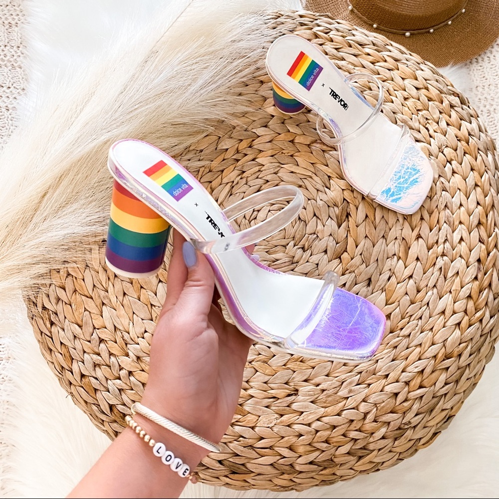 Dolce Vita Trevor Noles Pride Rainbow Heel Sandal